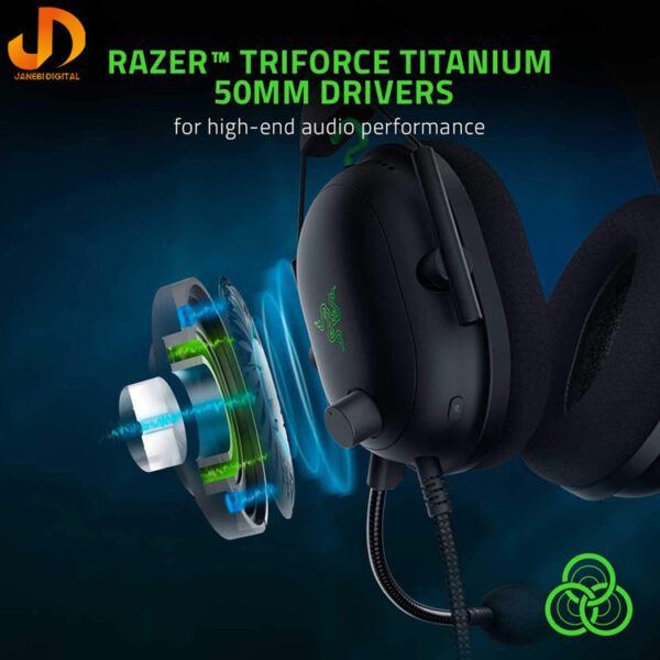 هدست مخصوص بازی ریزر مدل RAZER Headset Blackshark V2 X(گارانتی 18 ماهه گرین) - Image 4