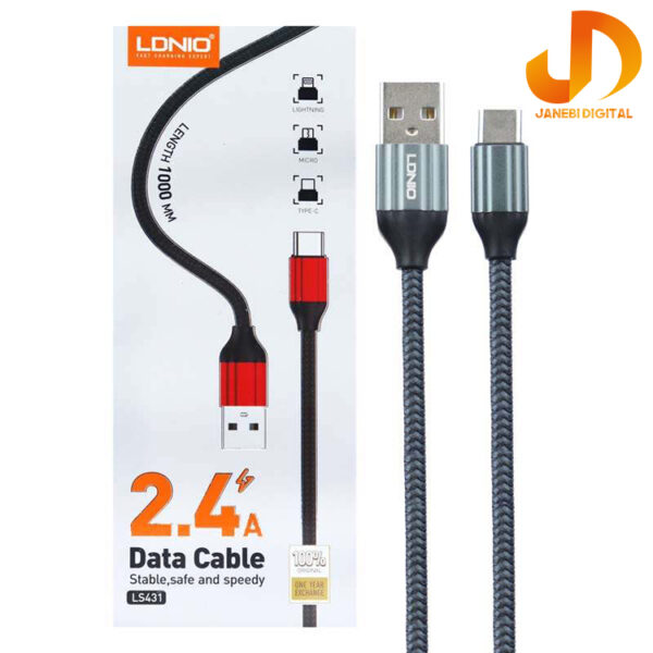 کابل C-USB الدینیو مدل  LS431 طول 1 متر - Image 3