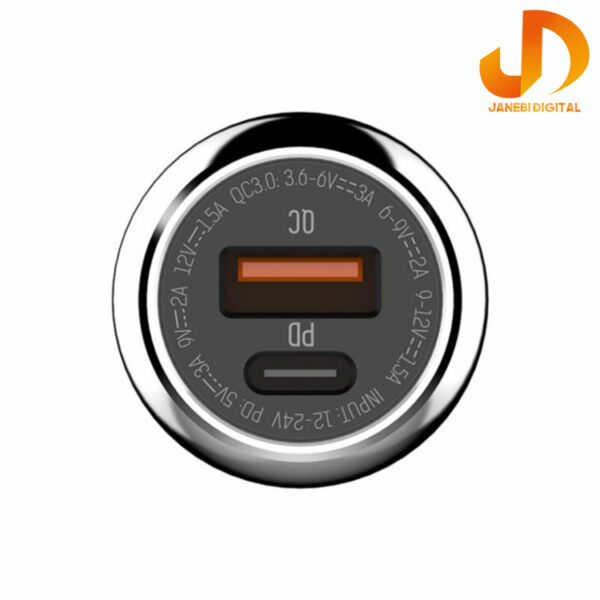 شارژر فندکی الدینیو مدل C1به همراه کابل تبدیل USB-C - Image 5