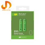 باتری نیم قلمی قابل شارژ جی پی مدل ReCyko Plus 650 بسته دو عددی