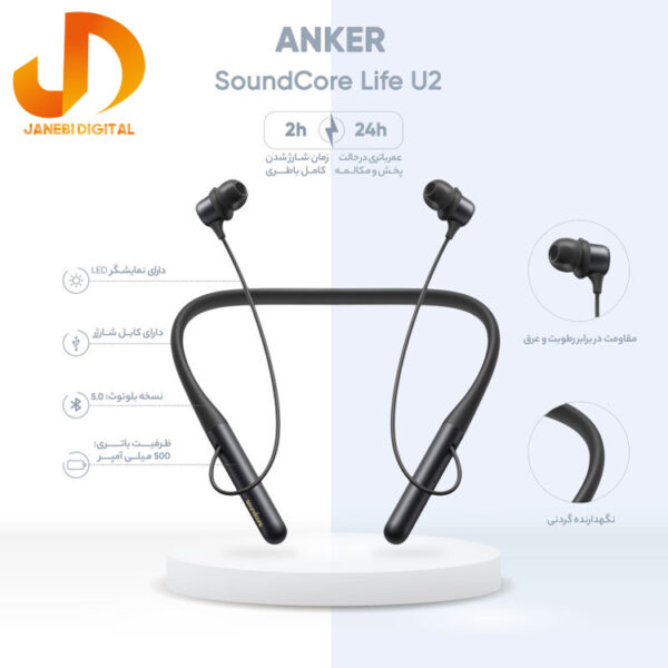 هدفون بلوتوثی انکر مدل SoundCore Life U2 A3212(۱۸ ماهه ایستا) - Image 11