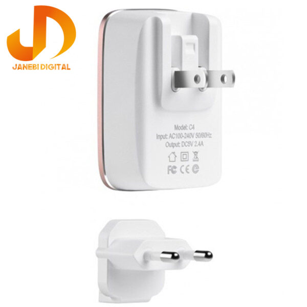 شارژر دیواری الدینیو مدل A1204Q به همراه کابل USB-C - Image 3