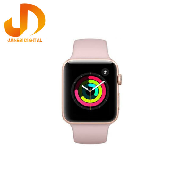 ساعت هوشمند اپل واچ 3 مدل 42mm Aluminum Case with  Black Sport Silicon Band - Image 16