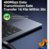 کابل تبدیل C-USB به لایتنینگ یوسمز مدل U63 PD 20W طول 1.2 متر - Image 18