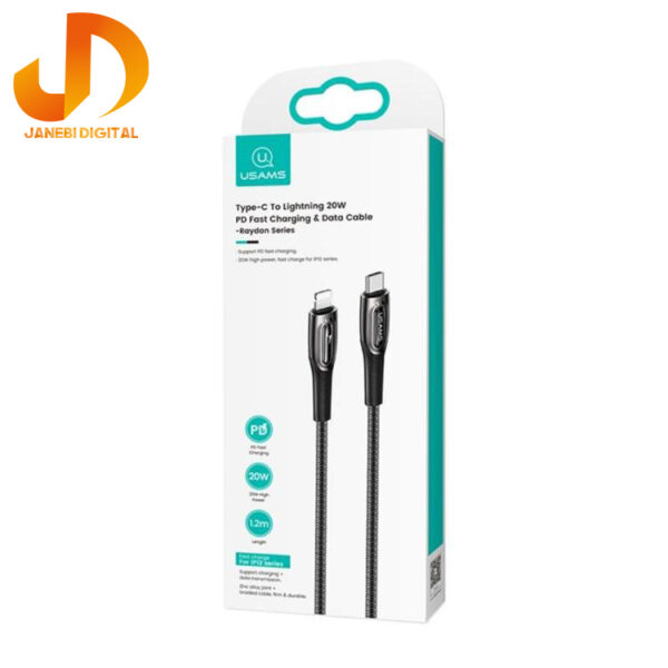 کابل تبدیل C-USB به لایتنینگ یوسمز مدل U63 PD 20W طول 1.2 متر - Image 21