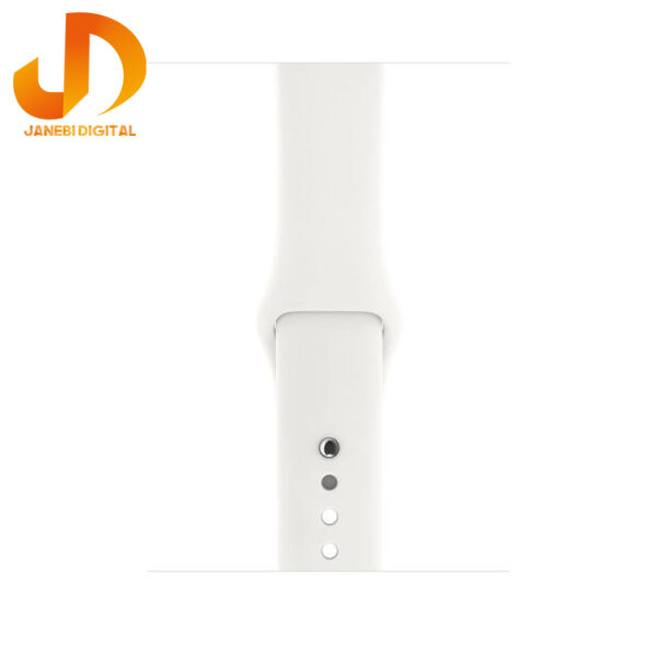 ساعت هوشمند اپل واچ سری 3 38mm Aluminum Case with Black Sport Silicon Band - Image 3