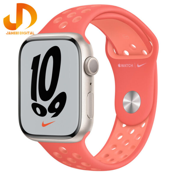 ساعت هوشمند اپل واچ سری 7 مدل  45mm Aluminum Case  with Nike Sport  silicone Band - Image 3