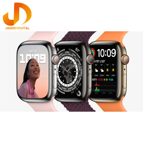 ساعت هوشمند اپل واچ سری 7 مدل 45mm Aluminum Case with Sport silicone Band - Image 3