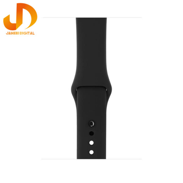 ساعت هوشمند اپل واچ 3 مدل 42mm Aluminum Case with  Black Sport Silicon Band - Image 4