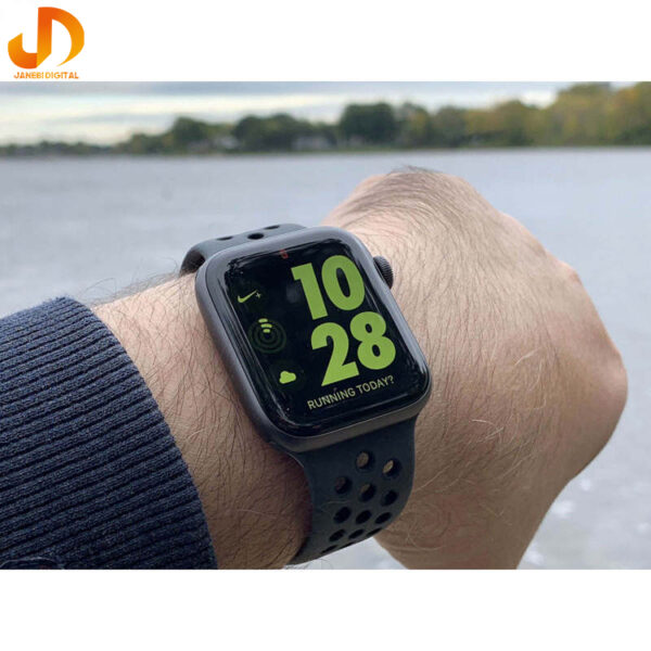 ساعت هوشمند اپل واچ 3 مدل 42mm Aluminum Case with  Black Sport Silicon Band - Image 5