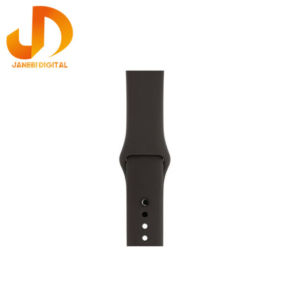 ساعت هوشمند اپل واچ سری 3 38mm Aluminum Case with Black Sport Silicon Band - Image 7