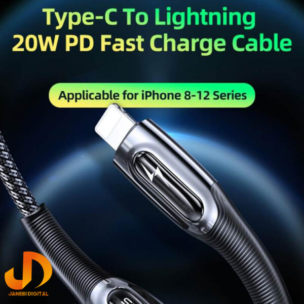 کابل تبدیل C-USB به لایتنینگ یوسمز مدل U63 PD 20W طول 1.2 متر - Image 6