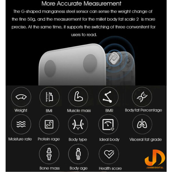 ترازو دیجیتال شیائومی مدل Mi body composition scale 2 - Image 9