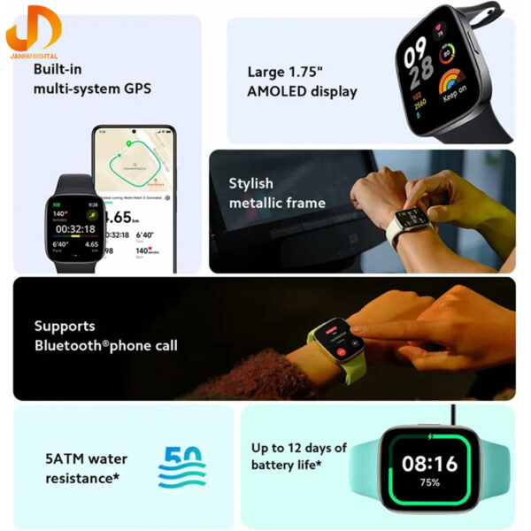 ساعت هوشمند شیائومی مدل Redmi Watch 3 - Image 10