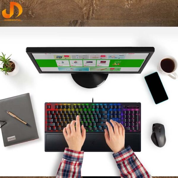 کیبورد مخصوص بازی ریزر مدلRAZER Keyboard Blackwidow V3 GreenSwitch (گارانتی 18 ماهه گرین) - Image 9