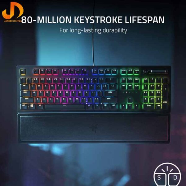 کیبورد مخصوص بازی ریزر مدلRAZER Keyboard Blackwidow V3 GreenSwitch (گارانتی 18 ماهه گرین) - Image 4