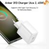 شارژر دیواری انکر سری 313 با توان 45 وات مدل ANKER 313 Ace 2 A2643 (گارانتی 24 ماهه جانبی همراه) 3 پین - Image 4