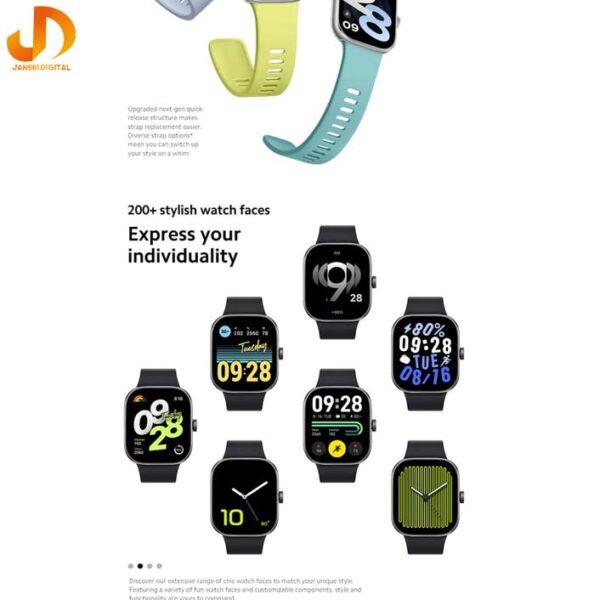 ساعت هوشمند شیائومی مدل Redmi Watch 4 نسخه گلوبال (گارانتی 24 ماهه جانبی همراه) - Image 6